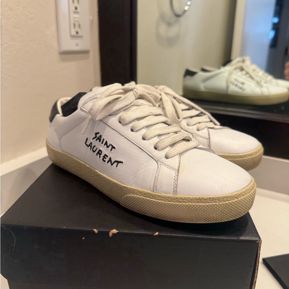 Saint Laurent Court Sneakers - White
